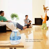 Pictek Cool Mist Ultrasonic Humidifier, 2.6Liter Whole House Humidifiers , Germproof Water Tank, Upto 24Hours... N5