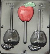 Apple Lollipop Chocolate Candy Mold 3368