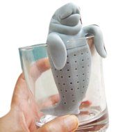 Silicone Manatee Diffuser Infuser Loose Tea Leaf Strainer Herbal Spice Filter