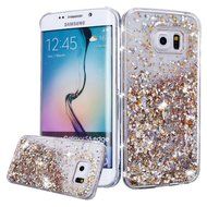 Galaxy S6 Edge Case,Galaxy S6 Edge Liquid Cover,PHEZEN Christmas Tree Santa Claus Design Cool Quicksand Moving... N11
