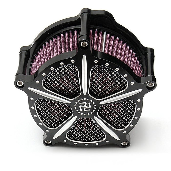 Air Filter,LOPEZ Black Air Cleaner Intake Filter Kits For 2008-2009 Motorcycle Harley Cross Bones Rocker Softail N4