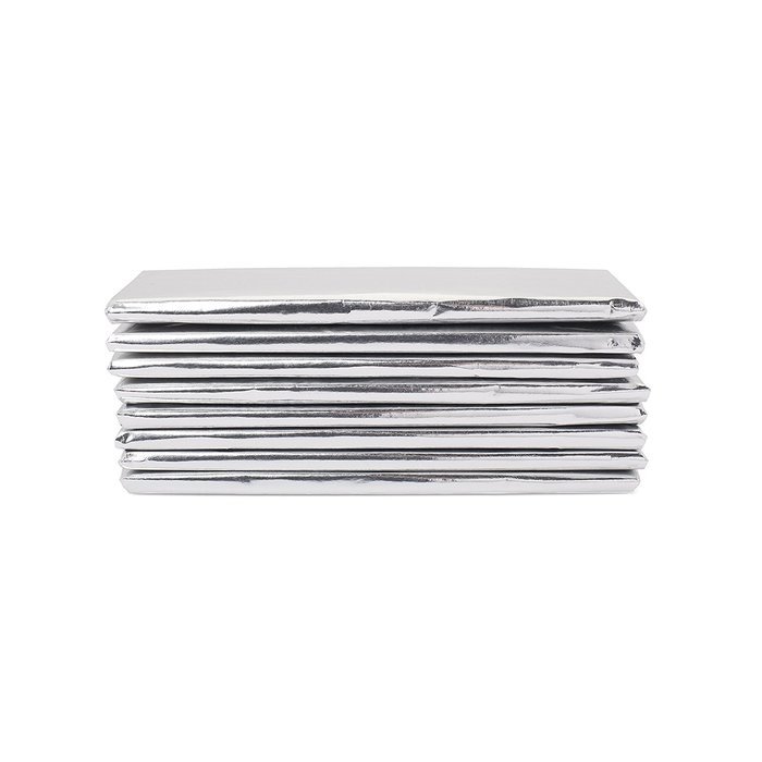 Foil Wrapper (Silver) - Pack of 100 Candy Bar Wrappers with Thick Paper Backing - Folds and Wraps Well - Best...