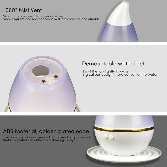 Air Humidifier StarVast Mini Ultrasonic Car Cool Mist Air Purifier 250ML USB Home & Office Oil Aroma Diffuser... N9