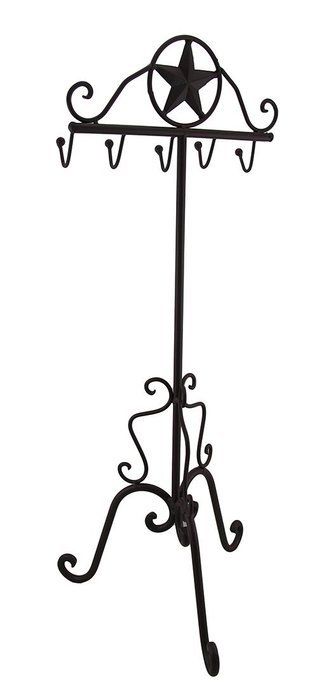 Rustic Western Star Wrought Iron Fireplace Tool Set N4