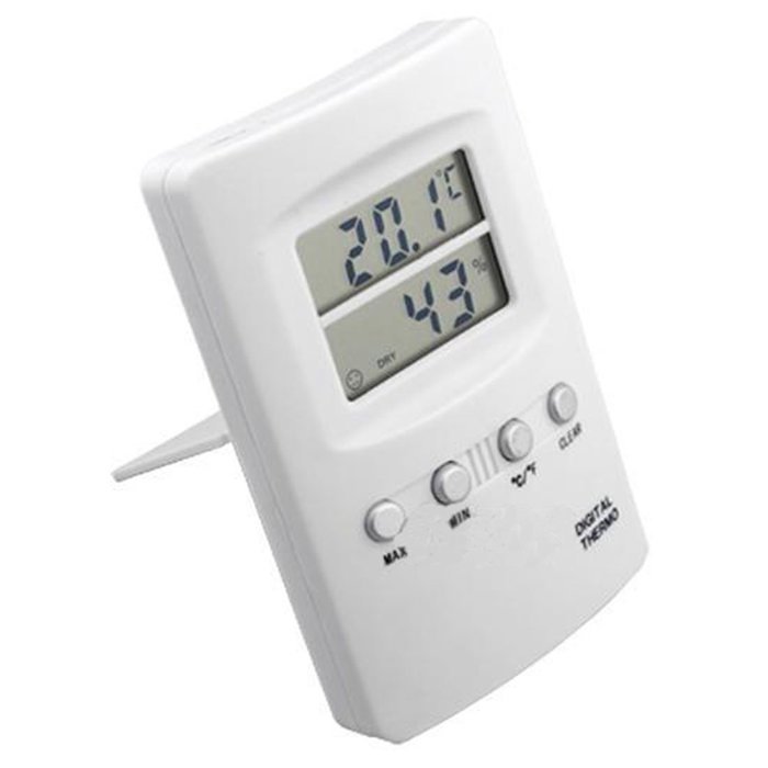 White New Humidity Digital LCD Indoor Outdoor Thermometer Hygrometer N2