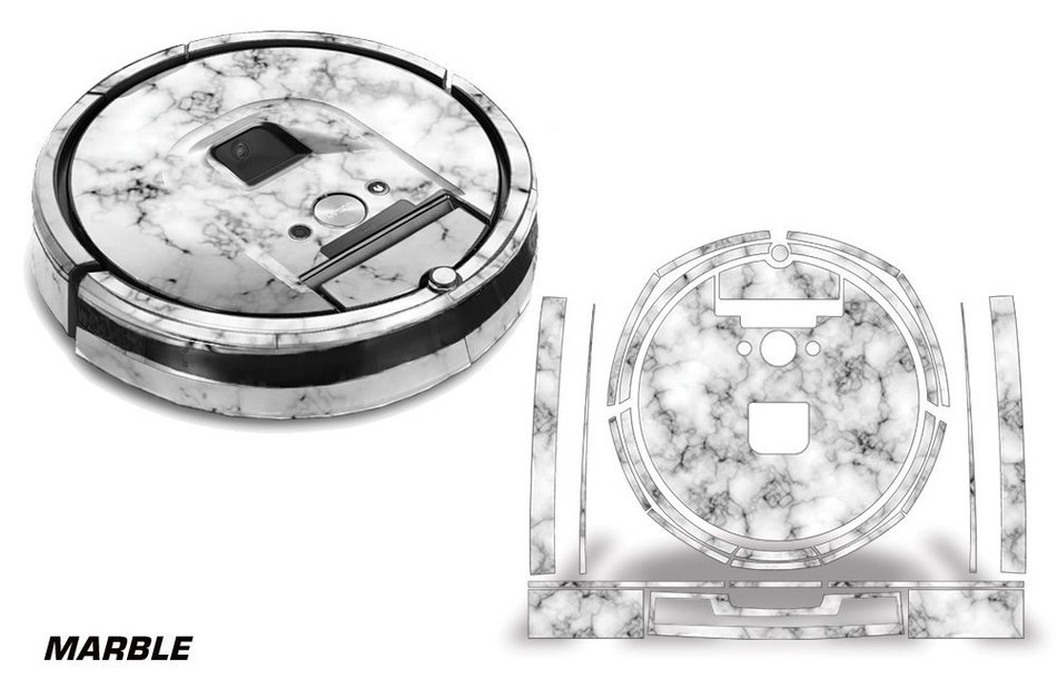 Skin Decal Wrap For iRobot Roomba 980 Vacuum Stickers Accessory Kit MARBLE