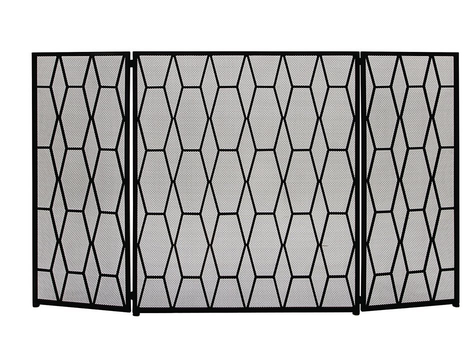 Deco 79 50378 Striking Metal Fire Screen, 51" W x 31" H N2