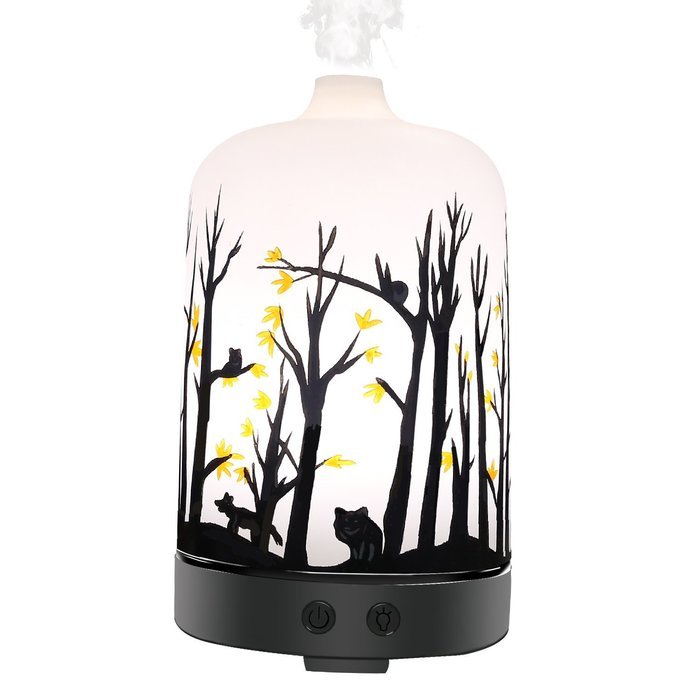 COOSA 100ml US Standard Plug Ultrasonic Aromatherapy Essential Oil Diffuser Cool Aroma Mist Humidifier with Multi-colored... N12