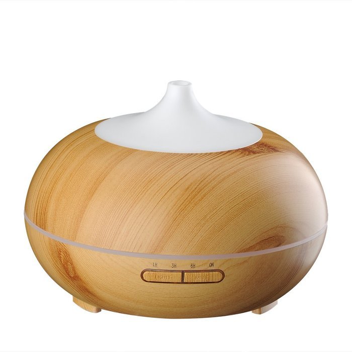 VicTec New Wood Grain 300ml Aroma Essential Oil Diffuser Ultrasonic Cool Mist Whisper-Quiet Humidifier with 7... N5