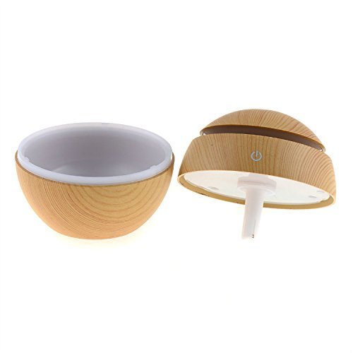 SORCO Mini 130ML Ultrasonic Aroma Diffuser Mist Maker Diffuser Purifier Atomizer Humidifier with USB Lamp Wood... N7