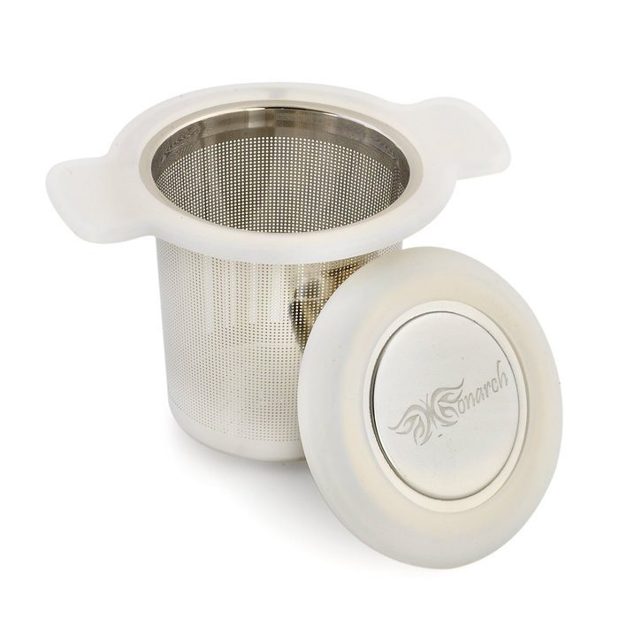 Loose Leaf Tea Infuser / Extra Fine Filter / Large Strainer Basket - Premium 304 Stainless Steel / Silicone Padding... N2
