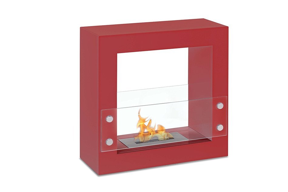 Ignis Tectum Mini White Freestanding Ventless Ethanol Fireplace N8