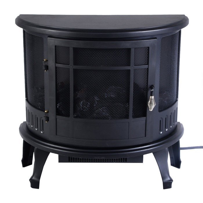 Free Standing Electric 1500W Fireplace Heater Fire Flame Stove Wood Adjustable - Compact Design Great for All... N4