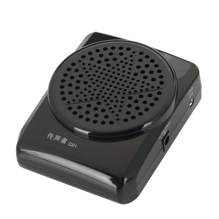 Portable Mini Voice Amplifier For Teaching Guiding Speaker Presentations Up To 15 Hours 20W With Microphone (Black)