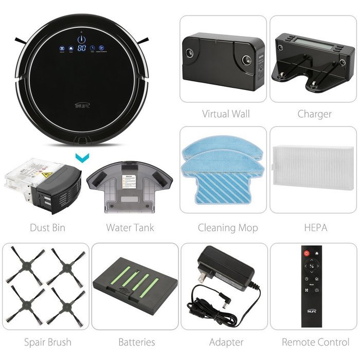 Inlife robotic vacuum cleaner automatic floor cleaner with self