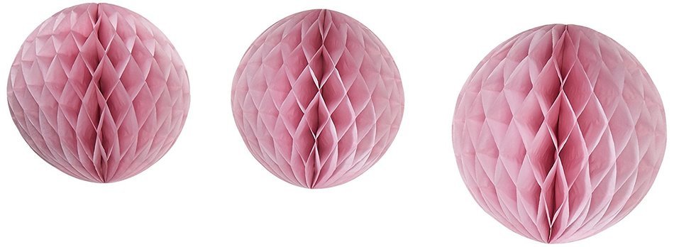 Ginger Ray Princess Party Honeycomb Balls Hanging Decoration, Pink