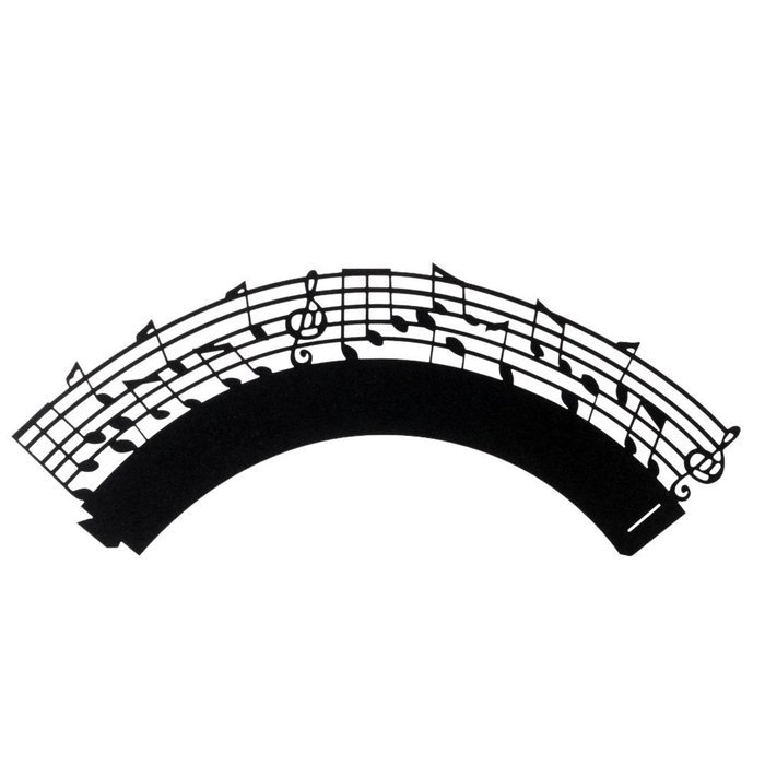 Anself 50Pcs Lace Muffin Case Cupcake Paper Cup Liner, Music Notes Staff Pattern