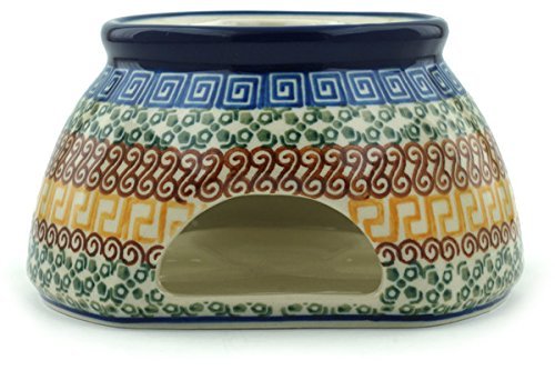 Polish Pottery Heater 6-inch Grecian Sea