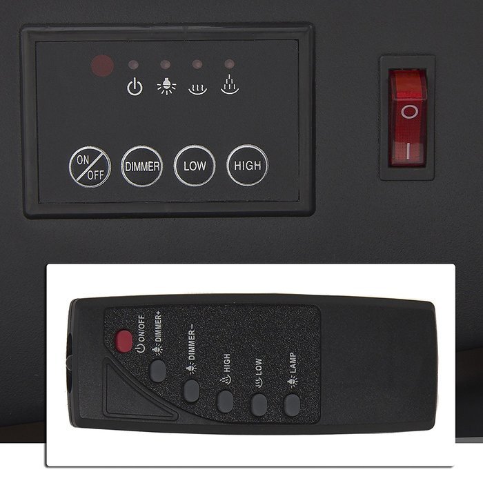 Best Choice Products Heat Adjustable Electric Wall Mount & Freestanding Fireplace Heaterwith Glass N4