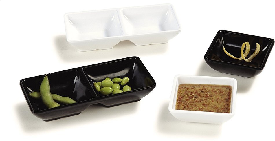 Carlisle 086002 Melamine Single Square Ramekin, 2-oz. Capacity, 2-3/4 x 2-3/4 x 1", White (Case of 48) N3