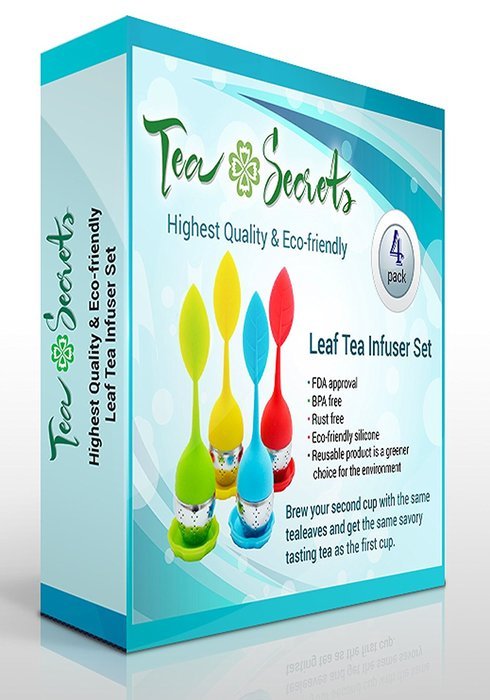 Loose Leaf Tea Infuser Cute Strainer For Loose Tea Set of 4 Steepers by Tea Secrets