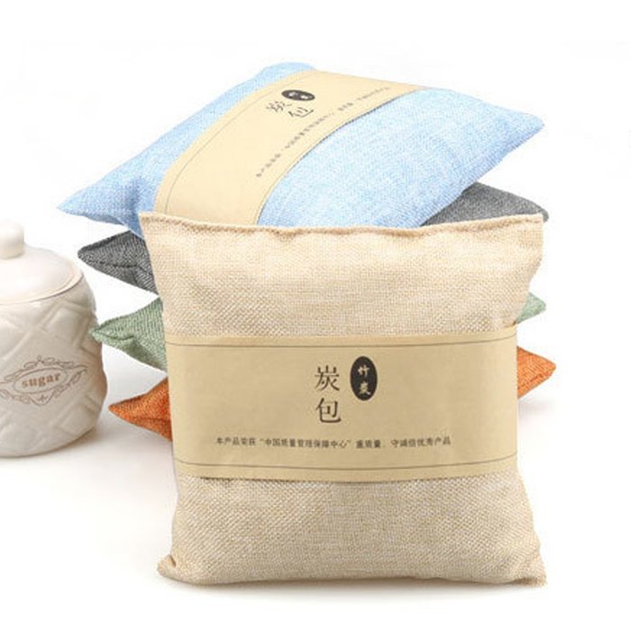 Kidcia 500 Grams Bamboo Charcoal Air Freshening Odor Absorber - Activated Carbon Air Purifying Bags for Fridges... N10