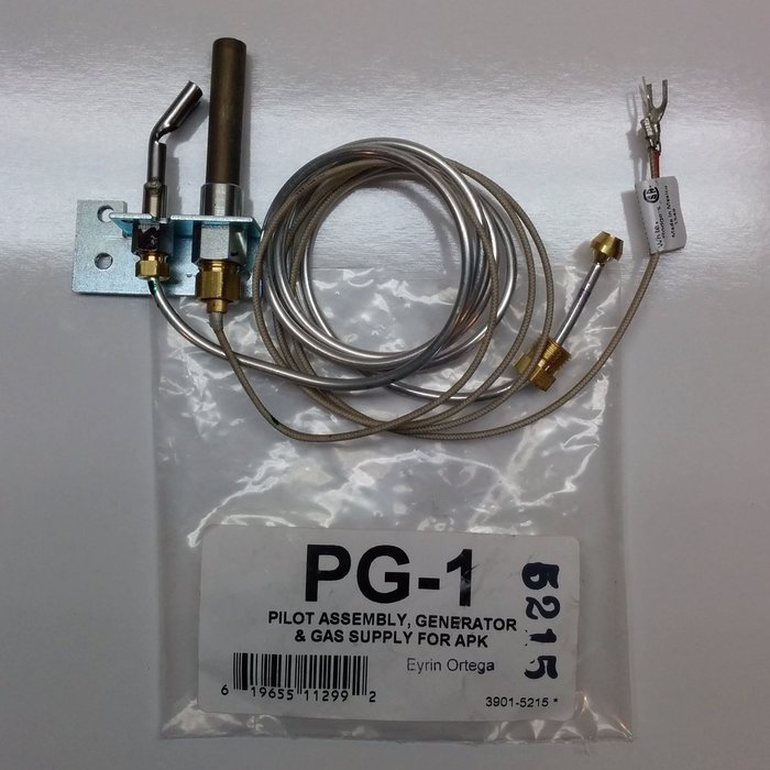 Real Fyre PG-1 Pilot Assembly with Generator and Gas Supply Tube for APK -10 and -11 Type Valves (Natural Gas)