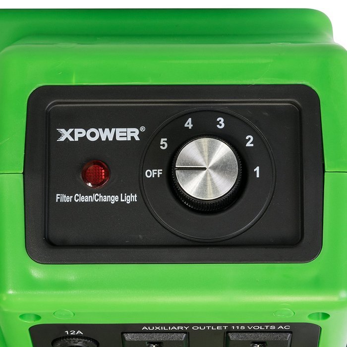 XPOWER X-2480A Professional 3 Stage Filtration HEPA Purifier System Mini Air Scrubber - Green N6