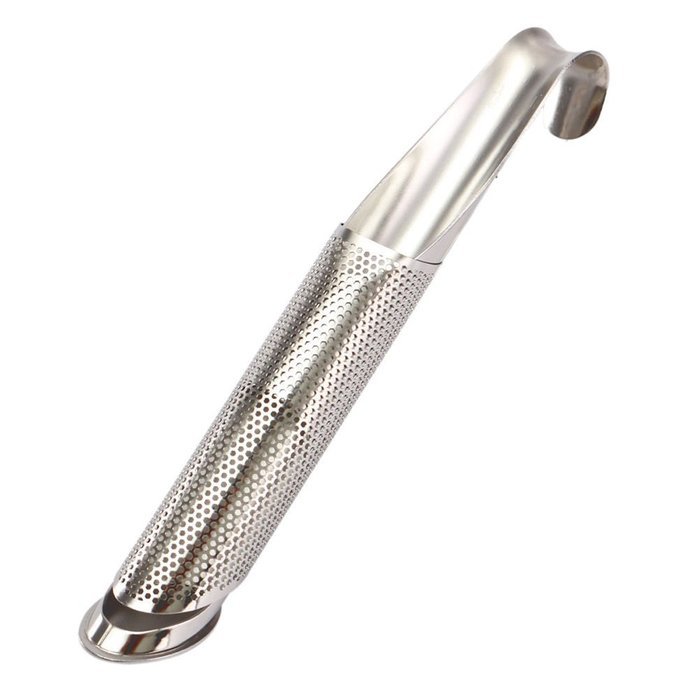 Crqes 1 Pcs Mesh Loose Pipe Stainless Steel Tea Leaf Infuser Spice Strainer Herbal Filter