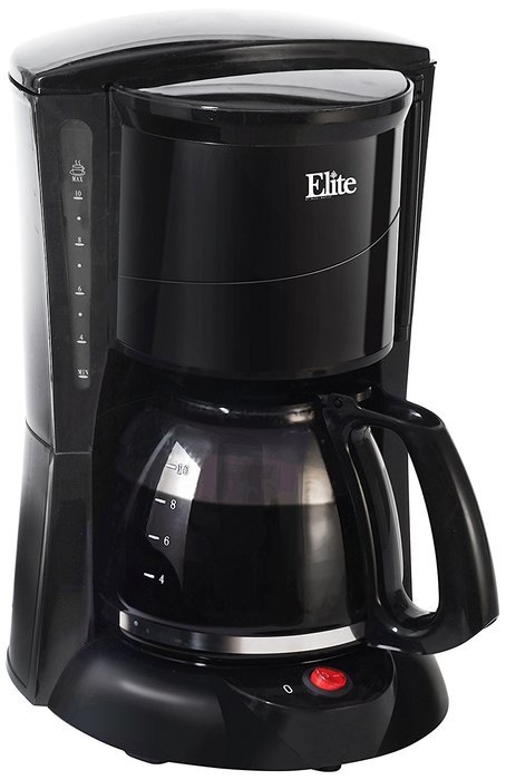 Elite Cuisine EHC-2055X Maxi-Matic 10 Cup Coffee Maker with Pause and Serve, Black