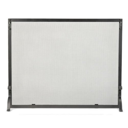MISSION Flat Panel Fireplace Hearth Spark Screen [39" x 31"] - VINTAGE IRON