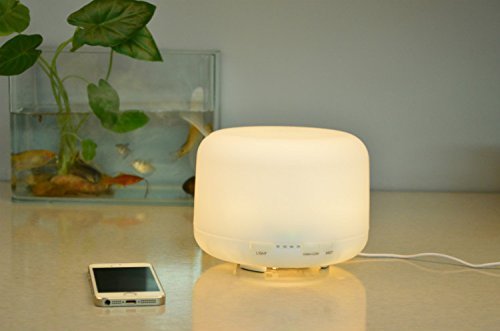 400ml Round Home Big Series LED Aroma Diffuser Essential Oil Air Humidifier FD23W by Purple-Violet N2