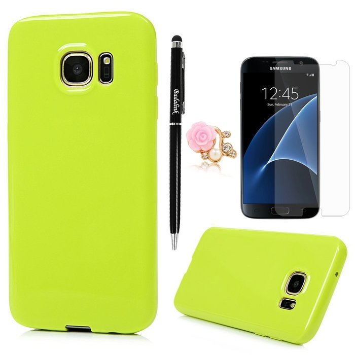 Badalink Galaxy S7 Case Candy Color Soft TPU Rubber Skin Bumper Case Shockproof Flexible Easy Grip Slip Rrsistant... N64