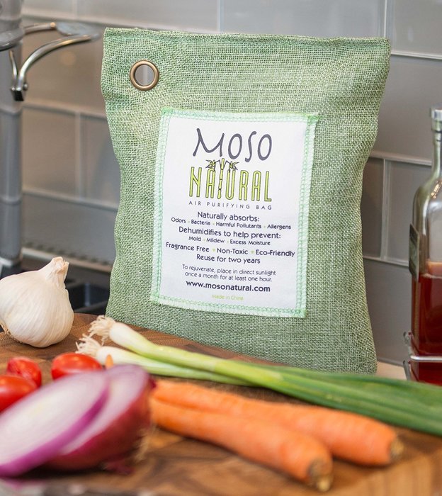 Moso Natural Air Purifying Bag 500g Charcoal Color Naturally Removes Odors, Allergens and Harmful Pollutants.... N13