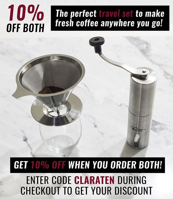 Pour Over Coffee Filter Dripper -- The Stainless Steel Designed Cone Drip Brewer Has A Double Mesh Metal Filter... N2