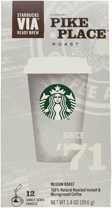Starbucks VIA Instant Pike Place - 60 Single Packets (5 Packs) N3