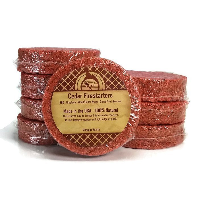 Midwest Hearth Cedar Fire Starters - All Purpose Super Cedar Fire Starter - 100% Natural - Made in the USA - BBQ... N3