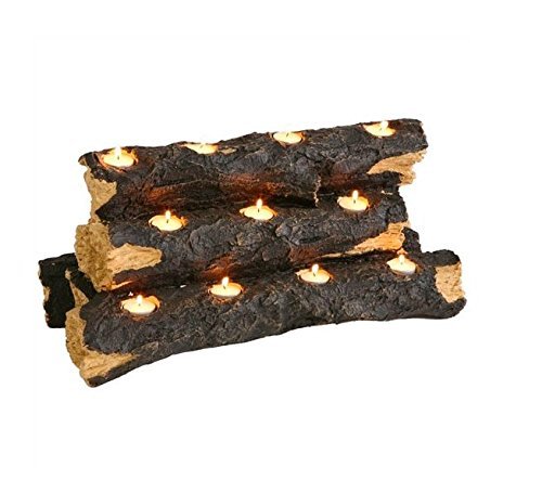 Wildon Home Tealight Contemporary Decorative Fireplace Log Insert - The Perfect Fireplace Accessory You Will Ever... N4