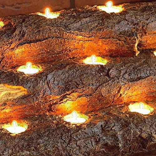 Wildon Home Tealight Contemporary Decorative Fireplace Log Insert - The Perfect Fireplace Accessory You Will Ever... N5