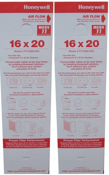 Honeywell FC100A1003 16 x 20 x 4 inch Media Air Filter MERV 11