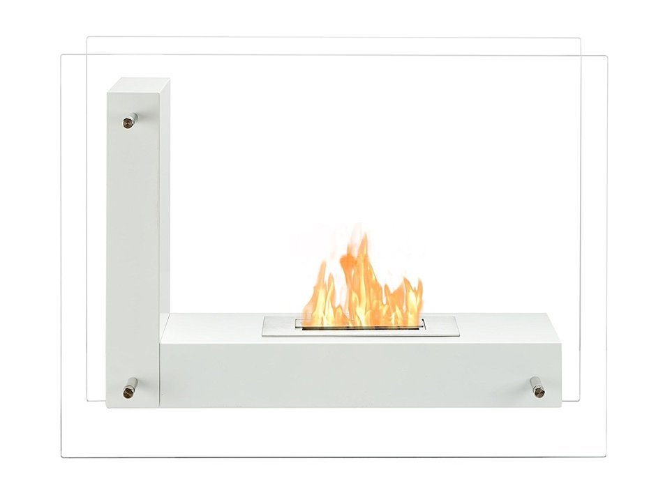 Ignis Ventless Bio Ethanol Fireplace Vitrum L White N2