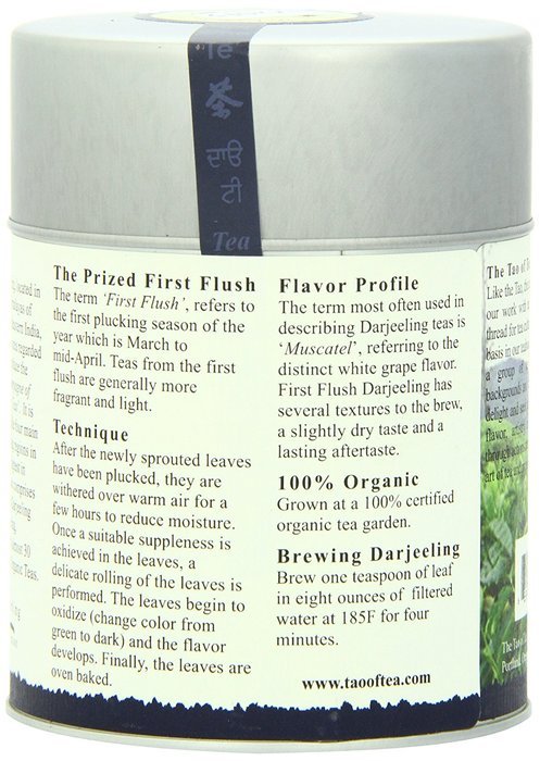 The Tao of Tea, First Flush Darjeeling Black Tea, Loose Leaf, 3.5 Ounce Tin N10