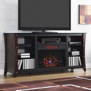 ClassicFlame Marlin Infrared Electric Fireplace Media Cabinet in Midnight Cherry - 26MM9689-NC72