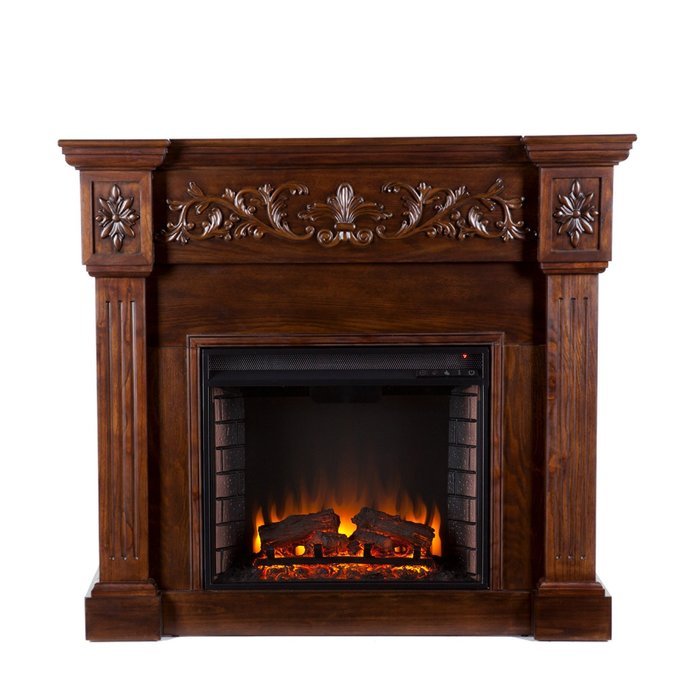 Calvert Carved Electric Fireplace - Ivory N10