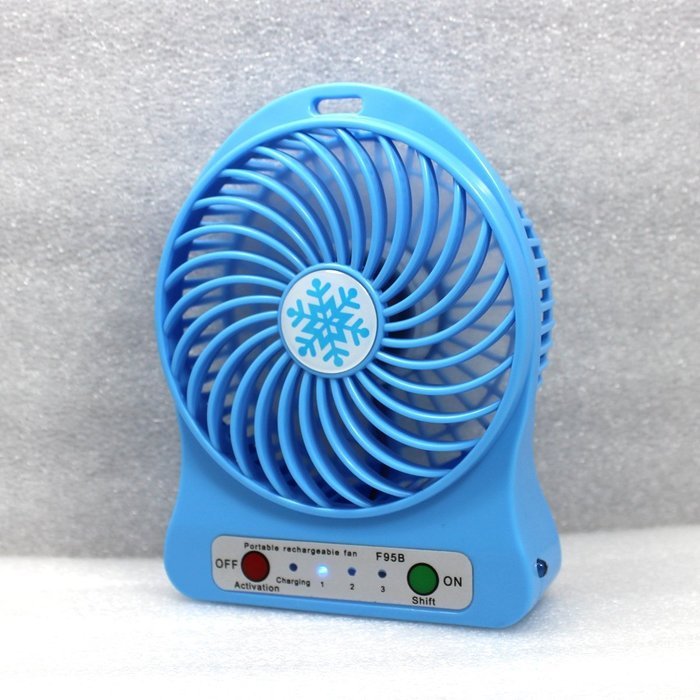 Fonxian Mini Portable Fan Rechargeable Battery Powered Small Table Fan with 3-level Speed (Orange) N5