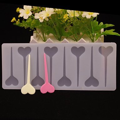 Y&XL&H Love Heart Arrow Shape Chocolate Plugin Mold for Cake Decoration Silicone Material