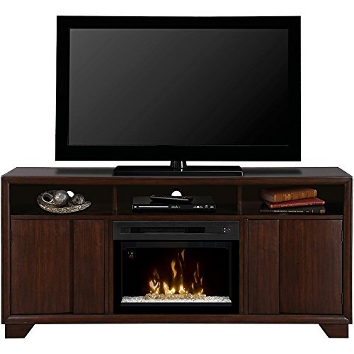 Dimplex Arkell Electric Fireplace And Entertainment Center With Acrylic Ice Firebox Walnut 8183