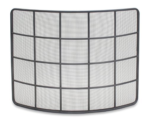 Pilgrim Home and Hearth 18344 Woodland Bowed Fireplace Screen, Natural Iron