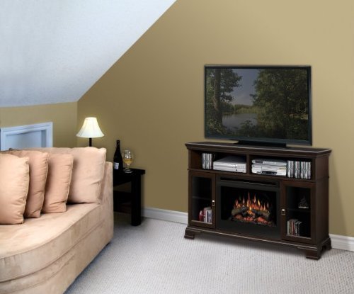 Dimplex Brookings Electric Fireplace Media Console in Espresso