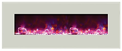 Amantii WM-BI-48-5823-WHTGLS Electric Fireplace N9